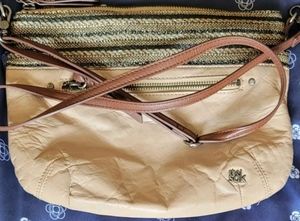 The Sak Leather Aztec Western Tan Cross Body Bag
